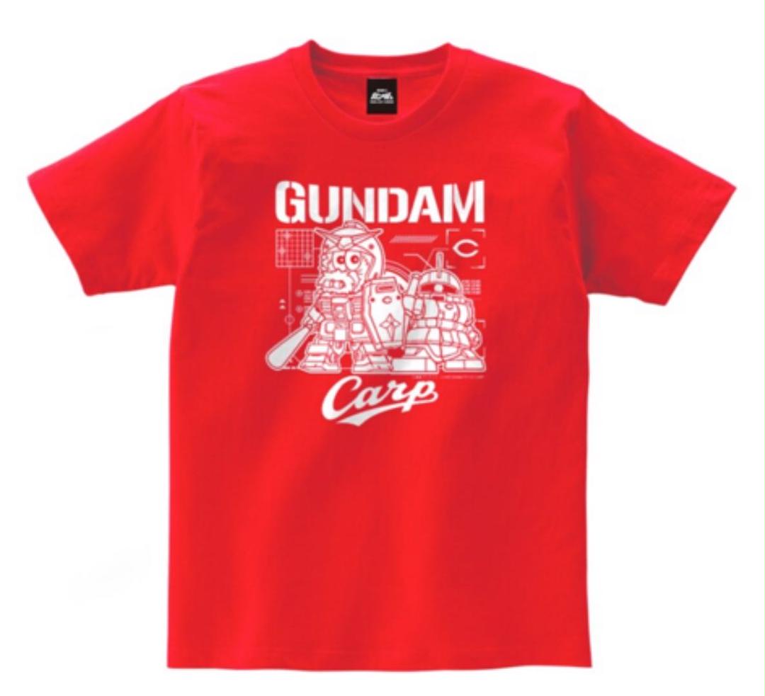 優良配送 広島東洋カープ×機動戦士ガンダム Tシャツ (シャア坊や