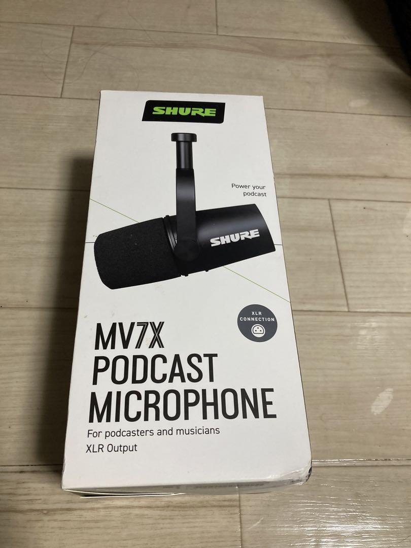 SHURE シュア MV7X ポッドキャストマイクロホンとマイクケーブルも！