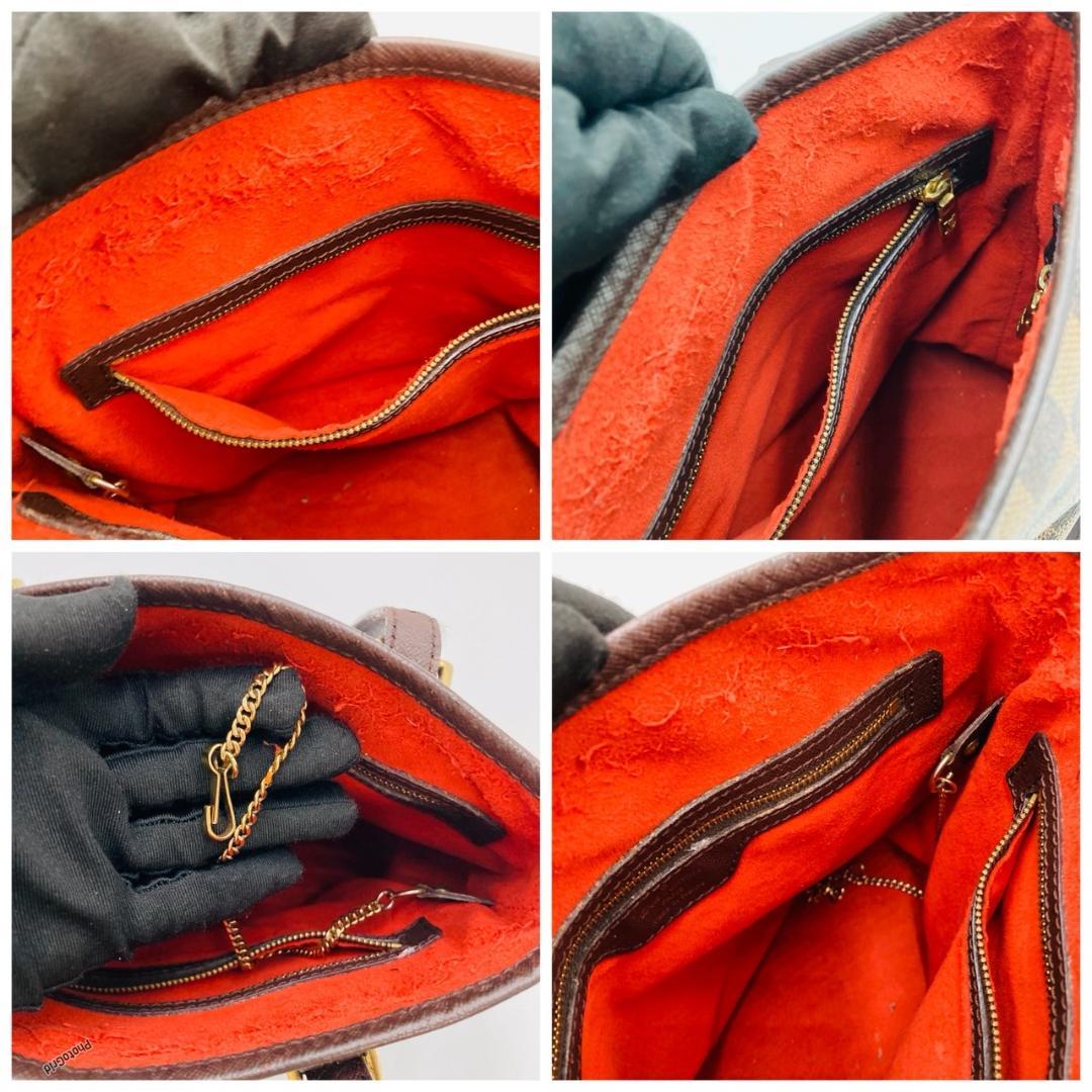 LOUIS VUITTON ヴィトン ショルダートート ダミエ ブラウン530