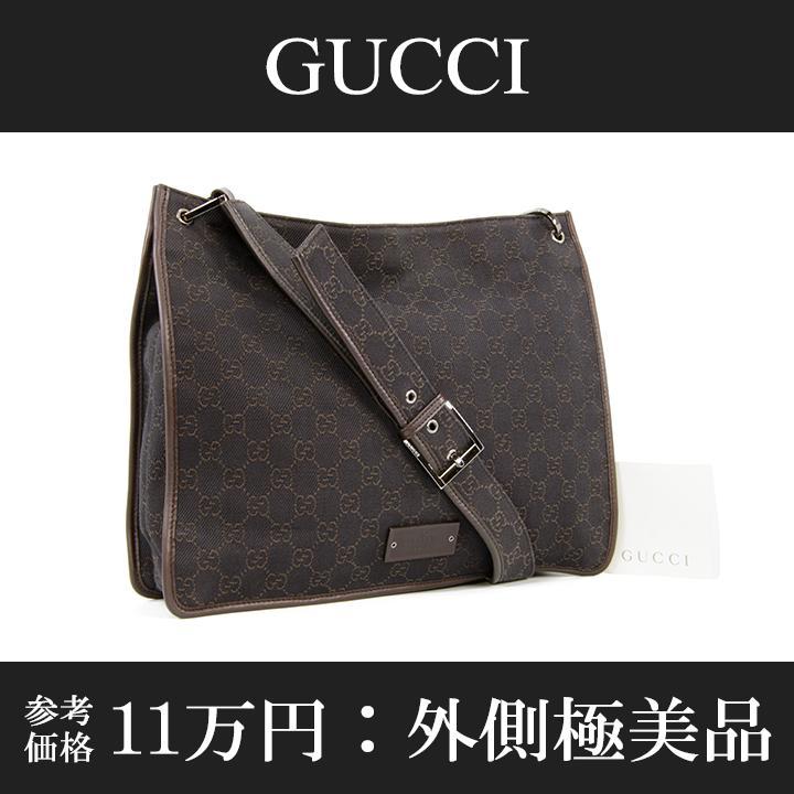 【全額返金保証・送料無料】グッチ・ショルダーバッグ・斜め掛け・綺麗・男女兼用