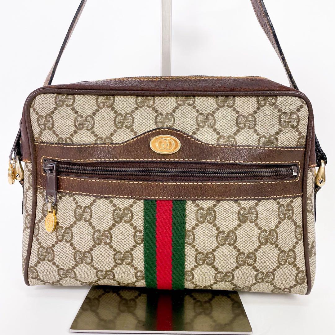 美品 ✨ GUCCI ショルダーバッグ　GG シェリーライン　PVC
