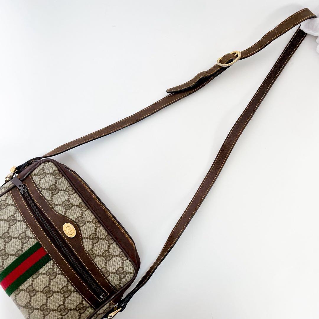 美品 ✨ GUCCI ショルダーバッグ　GG シェリーライン　PVC