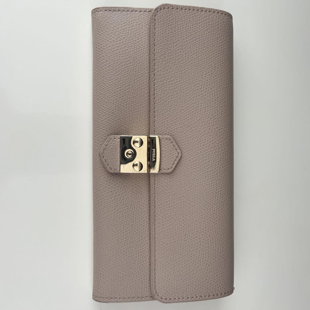 【未使用】FURLA フルラ 長財布 メトロポリス ピンクベージュ レザー