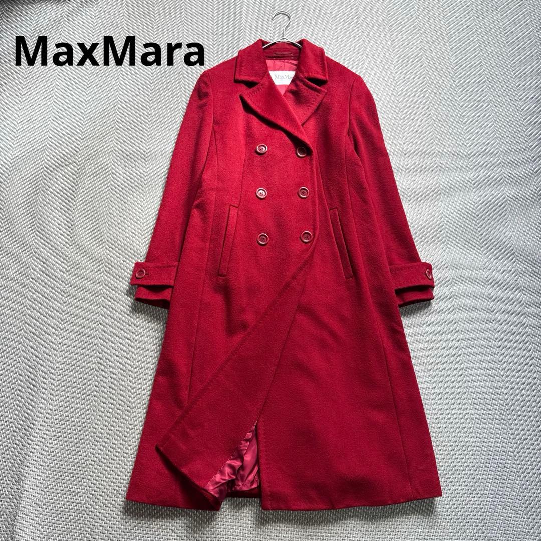 美品 Max Mara キャメル100% 最高級素材 ダブルブレストコート 40 美品 Max Mara キャメル100% 最高級素材 ダブルブレストコート 40