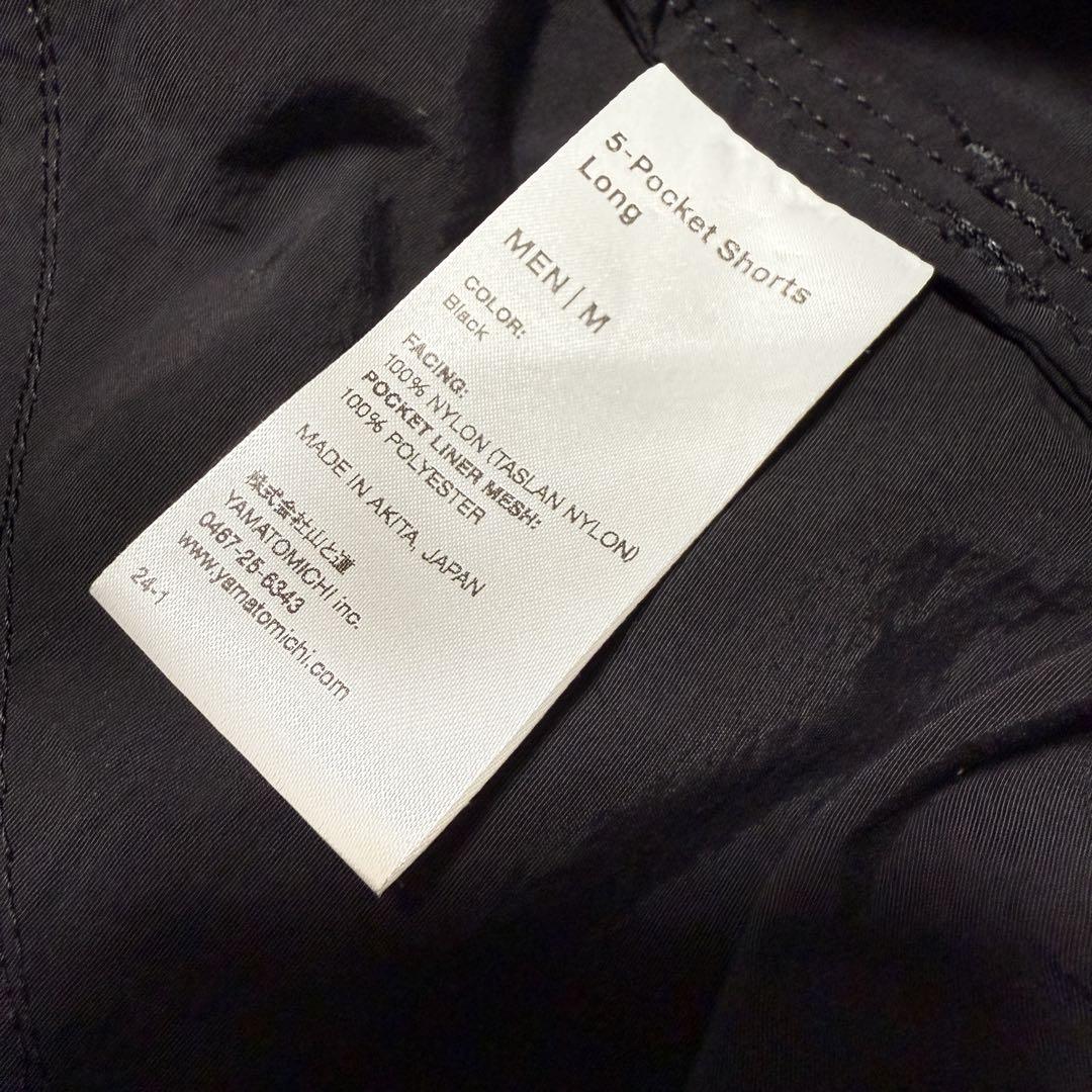 山と道　5-Pocket Shorts Long MEN M BLACK