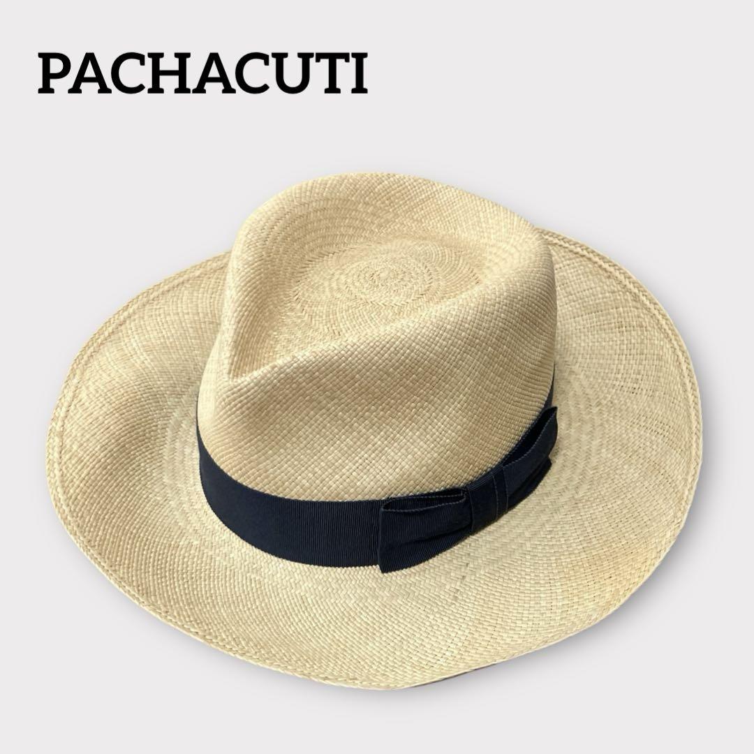 PACHACUTI パチャクチ ストローハット パナマ帽 美品 57 ナチュラル