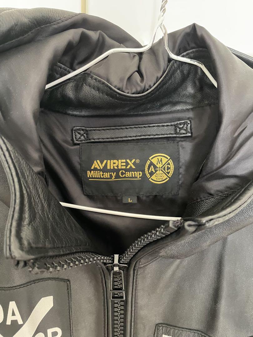 AVIREX レザージャケット L 黒