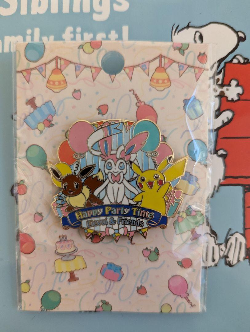 ポケモンセンター限定ピンバッジイーブイ達のお楽しみ会ロゴ