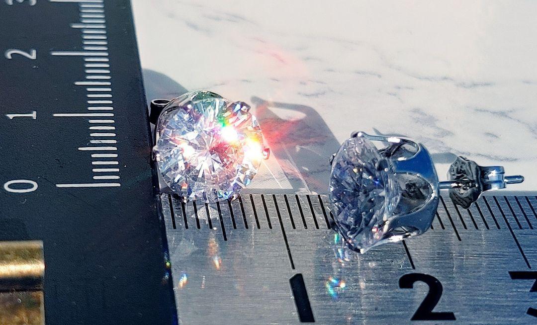 ３ct　モアサナイト　人工ダイヤ　　ピアス　　18kホワイト　　ア19175