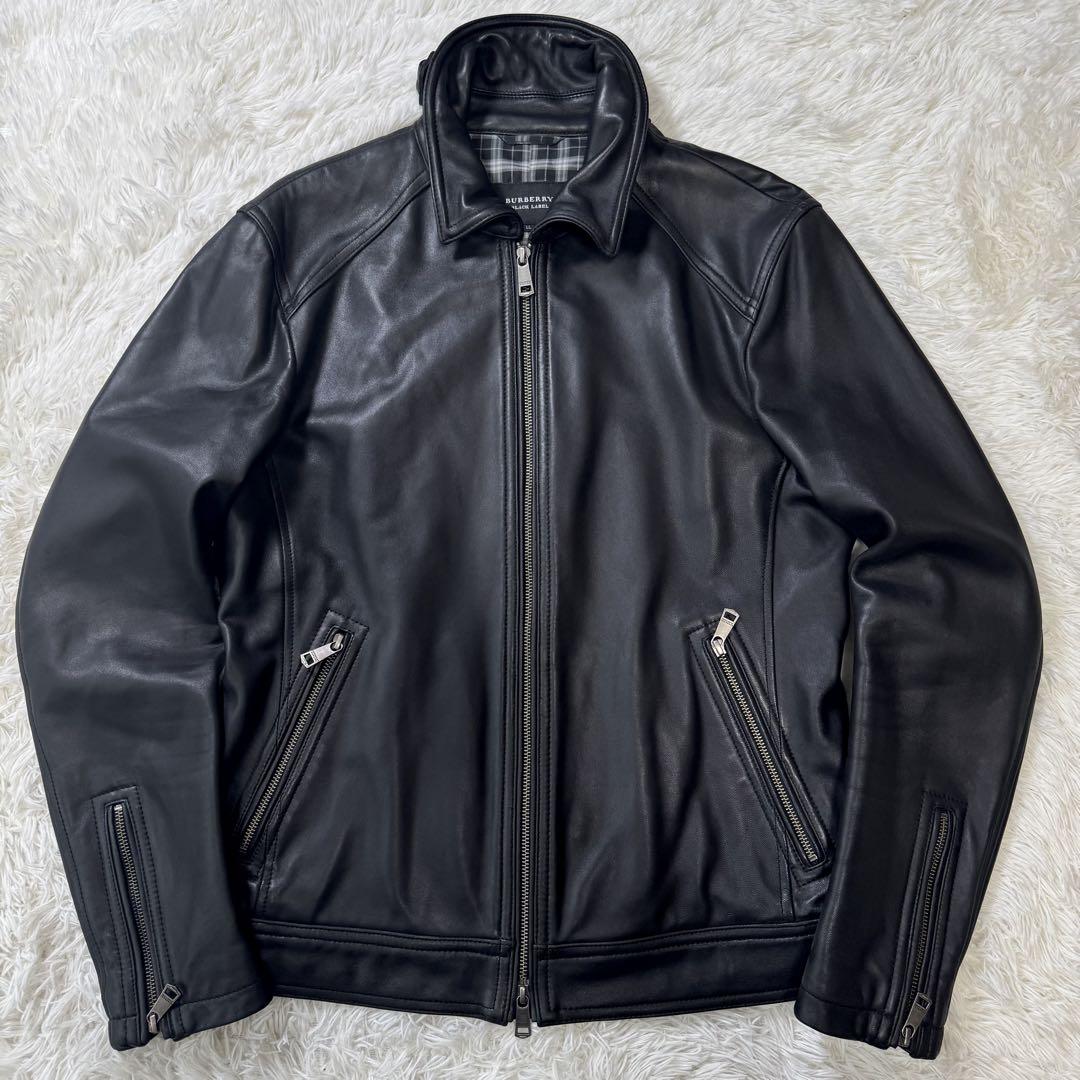 美品/希少✨バーバリーブラックレーベル レザージャケット 羊革