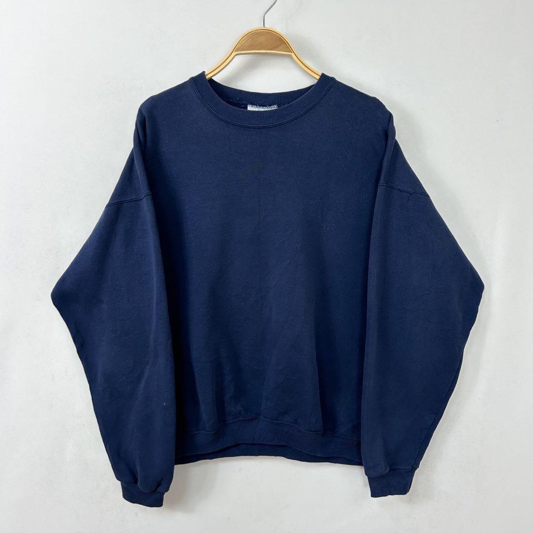 Hanes ヘインズ メキシコ製 90s 無地 スウェット ネイビー S108b