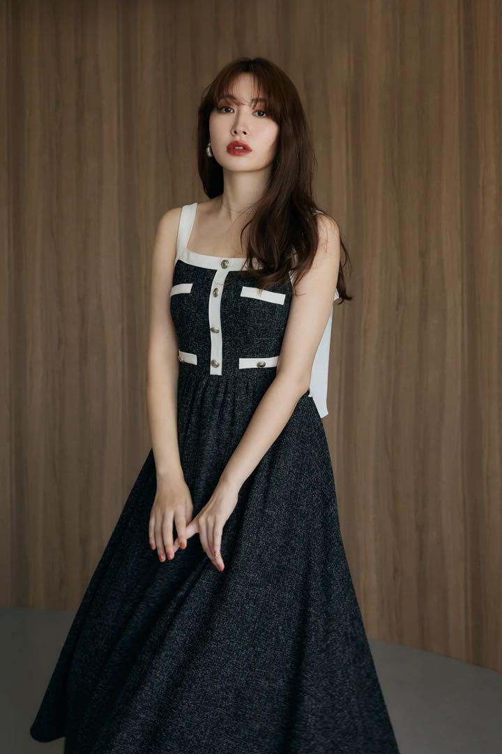 新色】Verona Tweed Long Dress