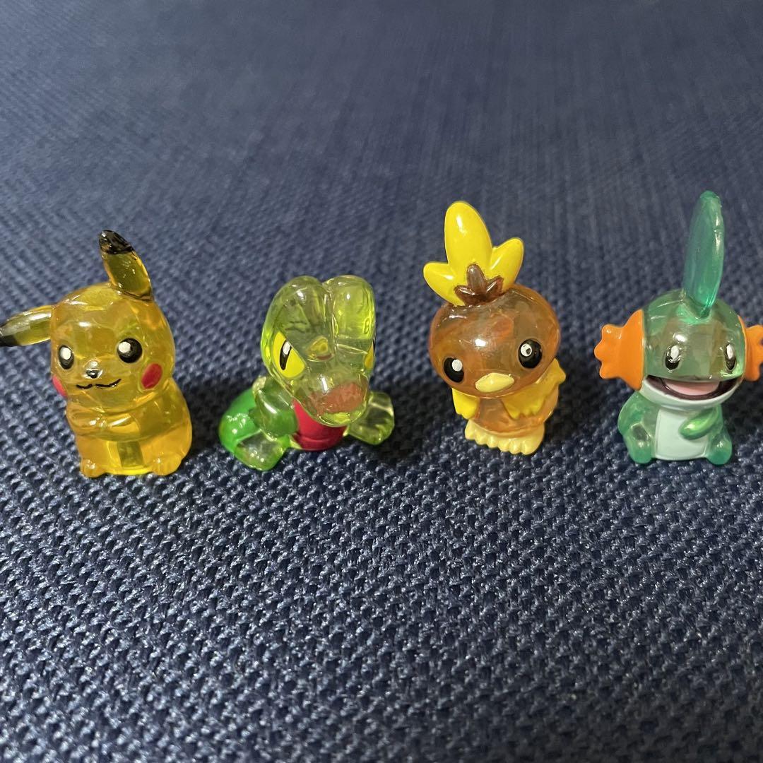 【マニア向け】ポケモン フィギュア ピカチュウ キモリ アチャモ ミズゴロウ ポケモン クリア フィギュア ピカチュウ キモリ アチャモ