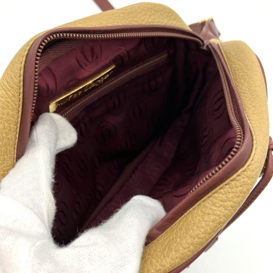 【Cartier】ショルダーバッグ　マストライン　レザー　バイカラー　斜めかけ