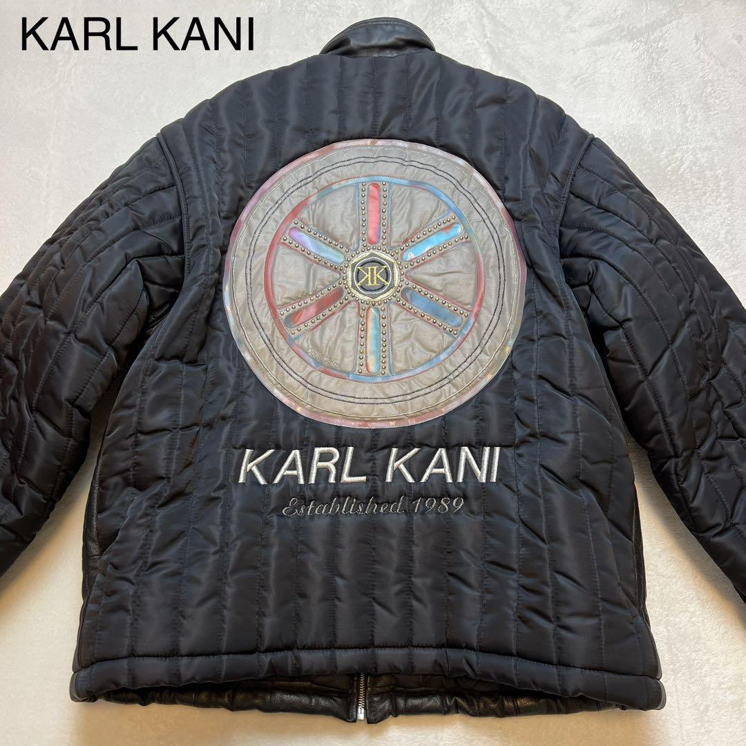 超希少 KARL KANI カールカナイ レザー 中綿 ジャケット