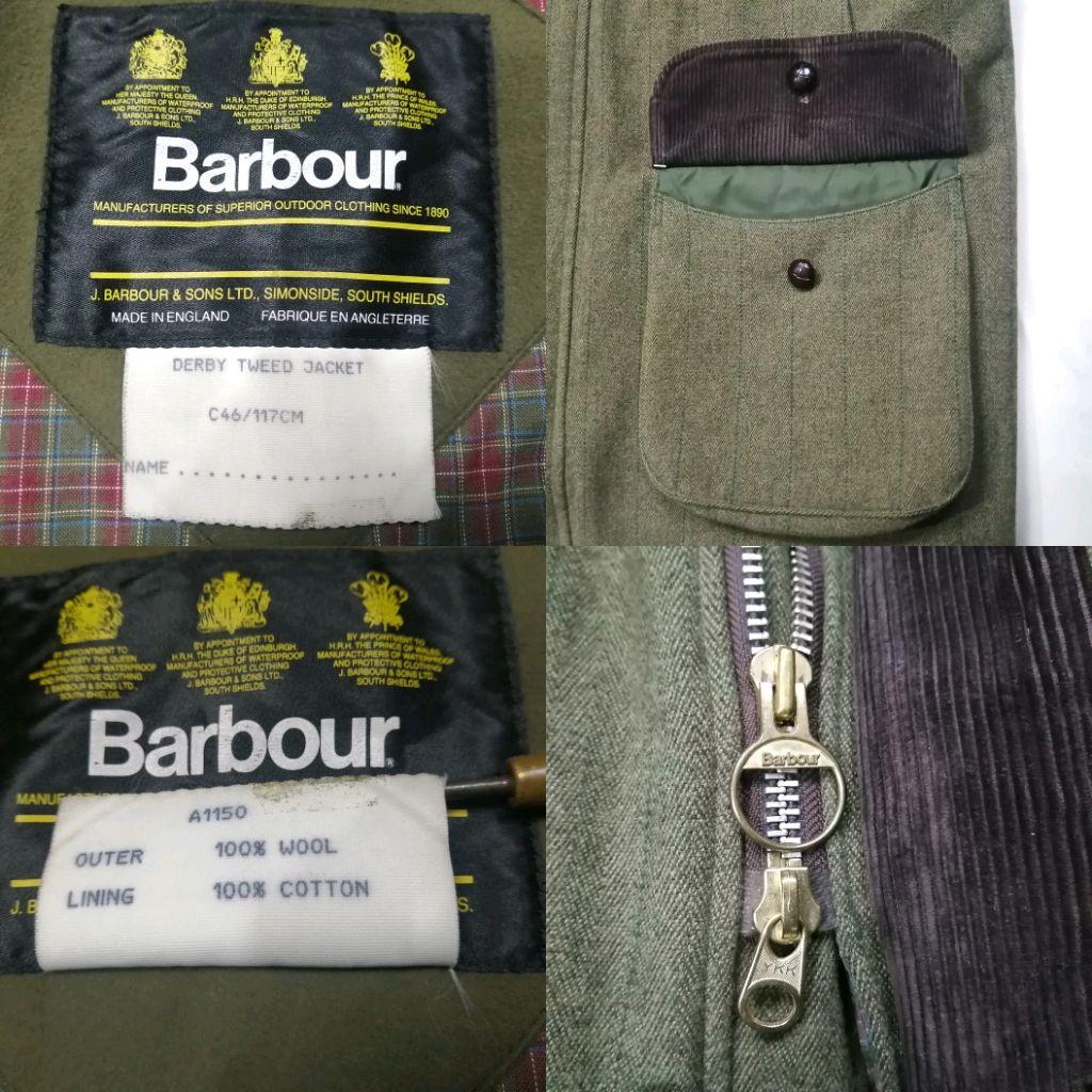 90s Barbour 　Derbytweed　c46 ◎美品　ダービーツイード