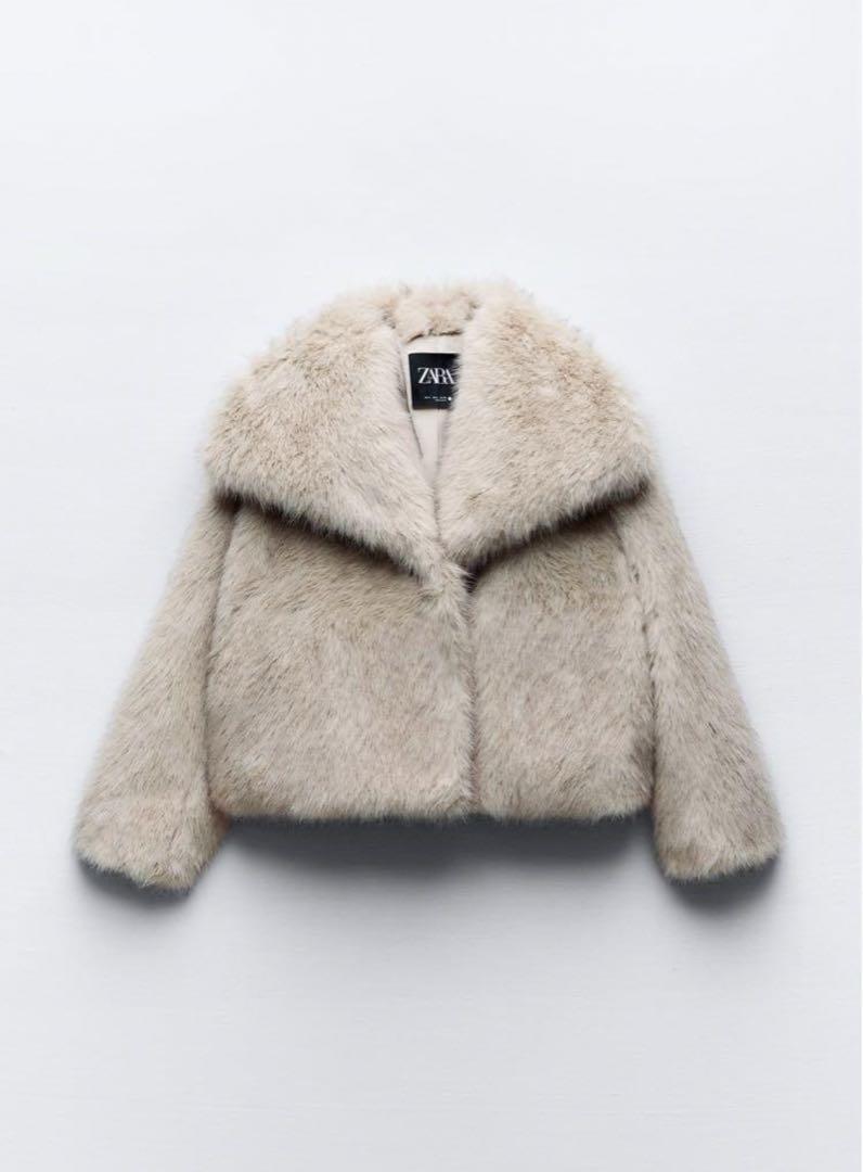ZARA新品未使用フェイクファ－コ－ト 未使用 ZARA フェイクファー コート