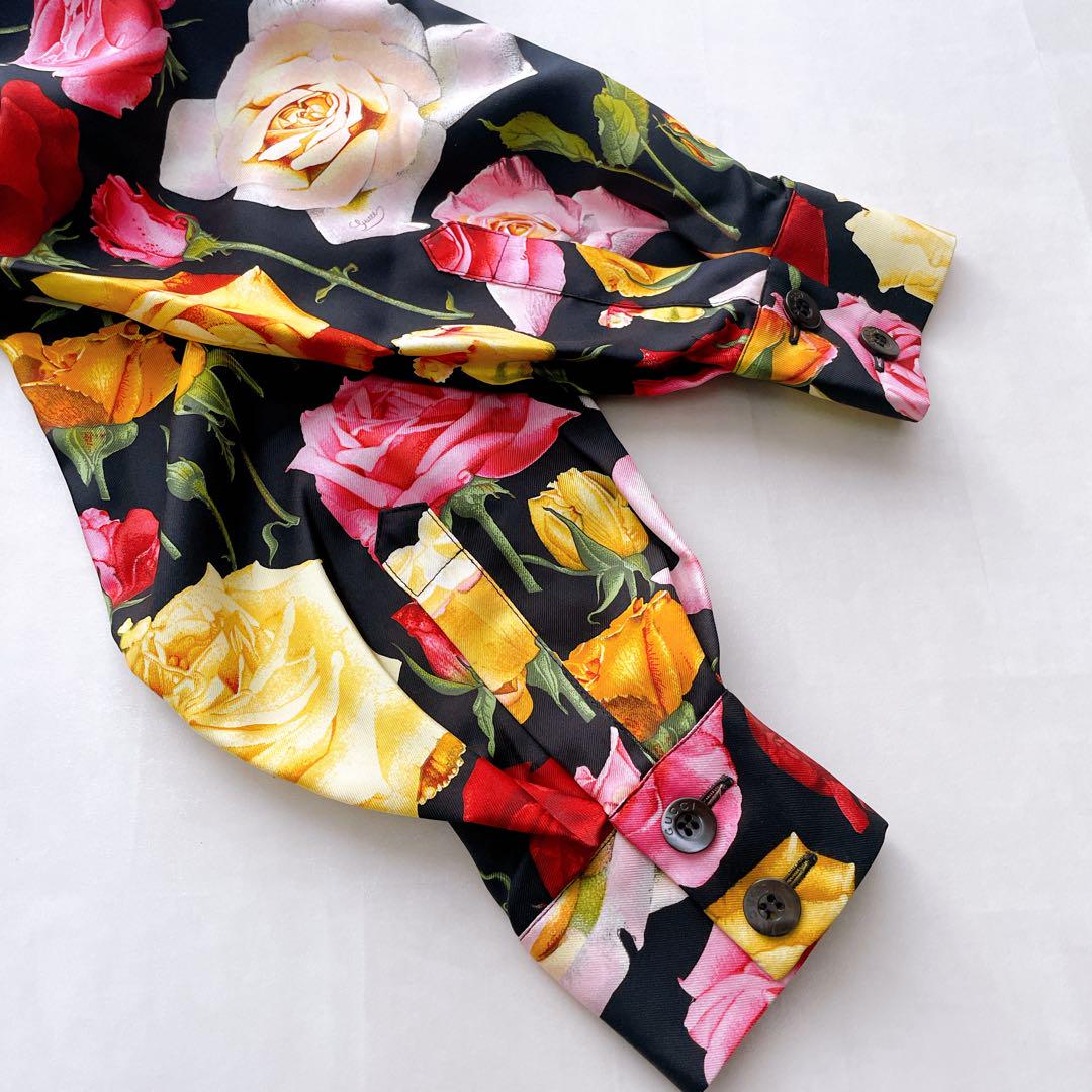 希少✨GUCCI グッチ シルク100%シャツ トムフォード期 花柄 42 XL