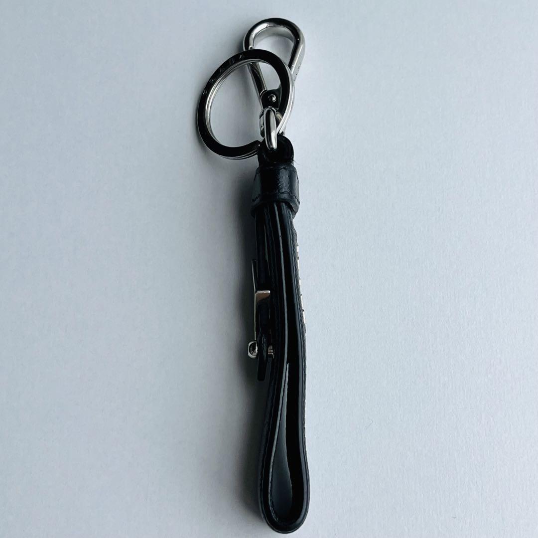 【美品】PRADA プラダ サフィアーノ レザー キーリング キーホルダー