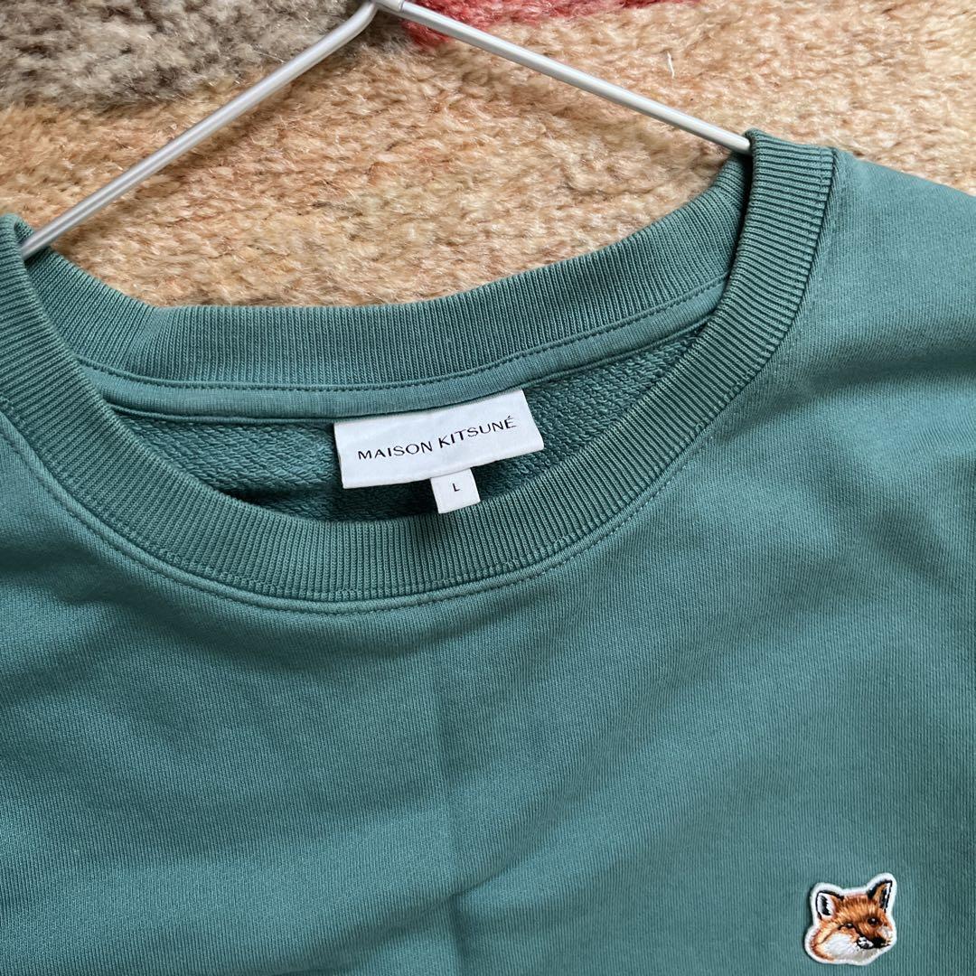 MAISON KITSUNÉ グリーン スウェット L 備品