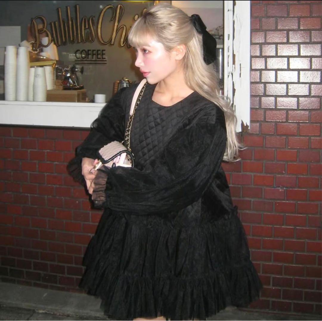 【新品】 Ballerina tulle quilting one-piece