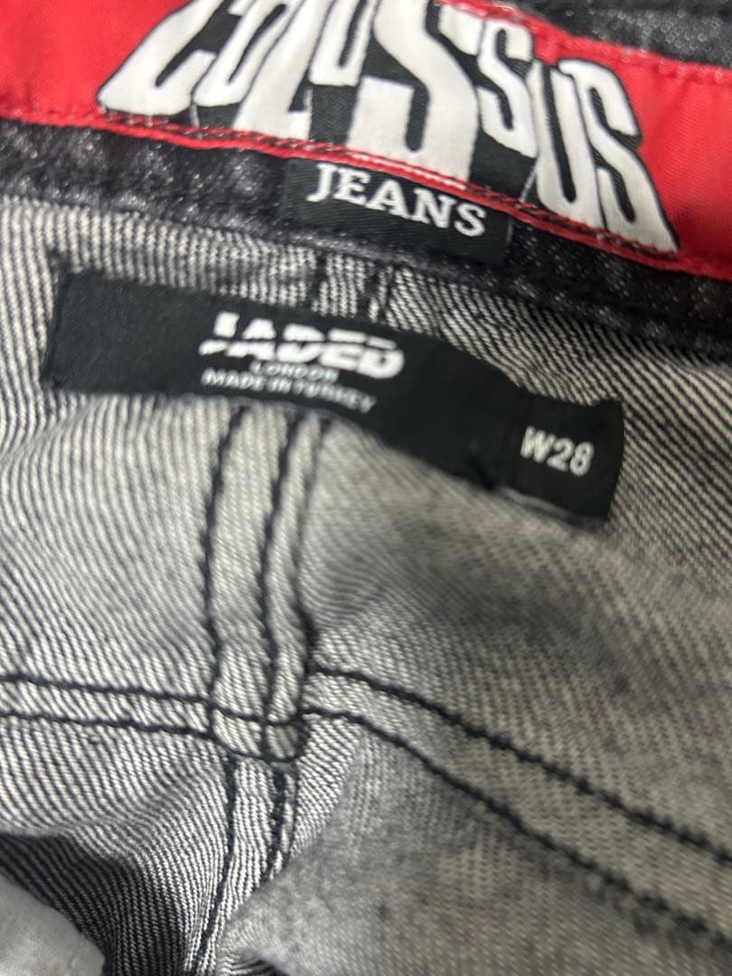 jaded london ダークグレー ワイドレッグデニム W28 jaded london ダークグレー ワイドレッグデニム W28