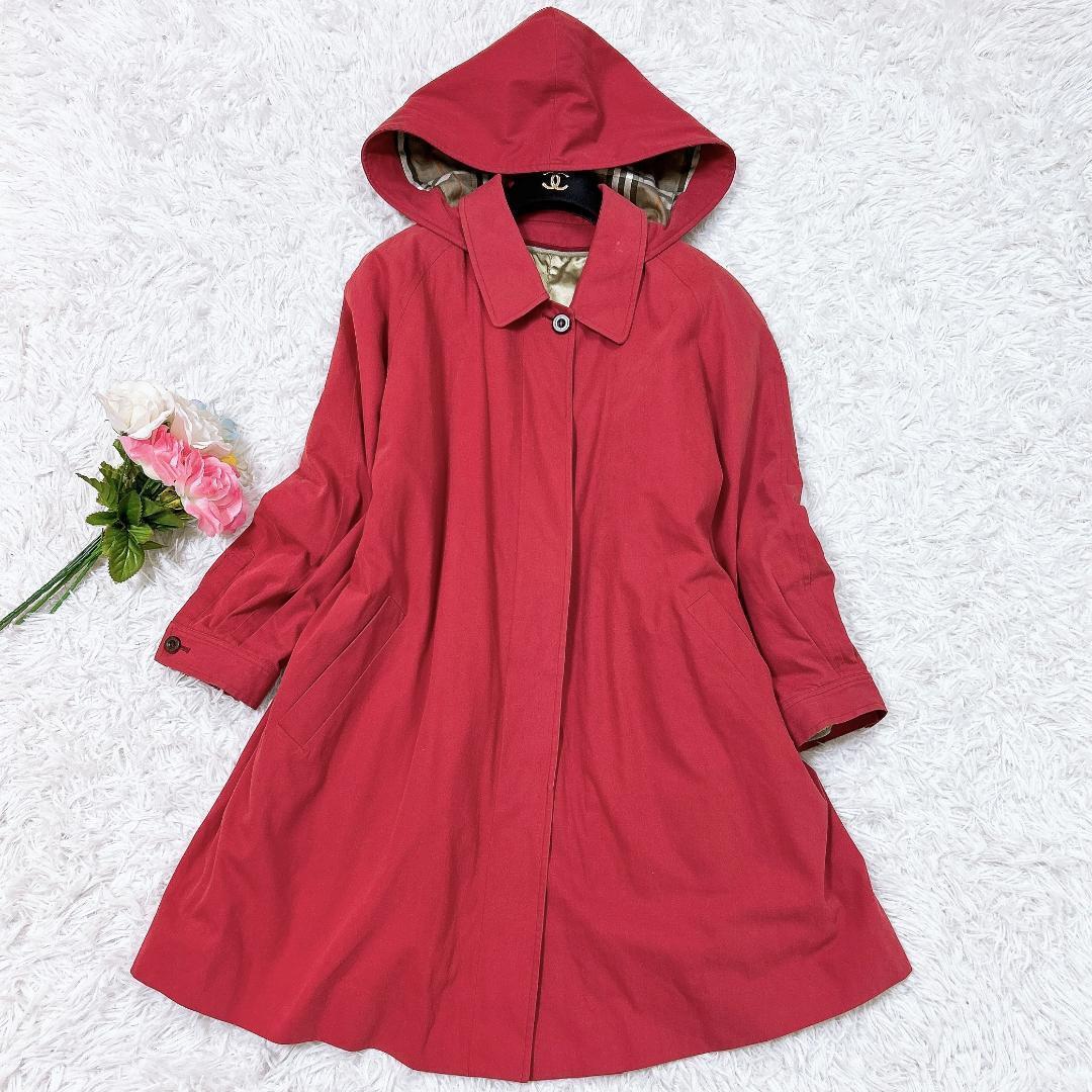 ■BURBERRY ノバチェックライナー付 フーデットコート 15BR