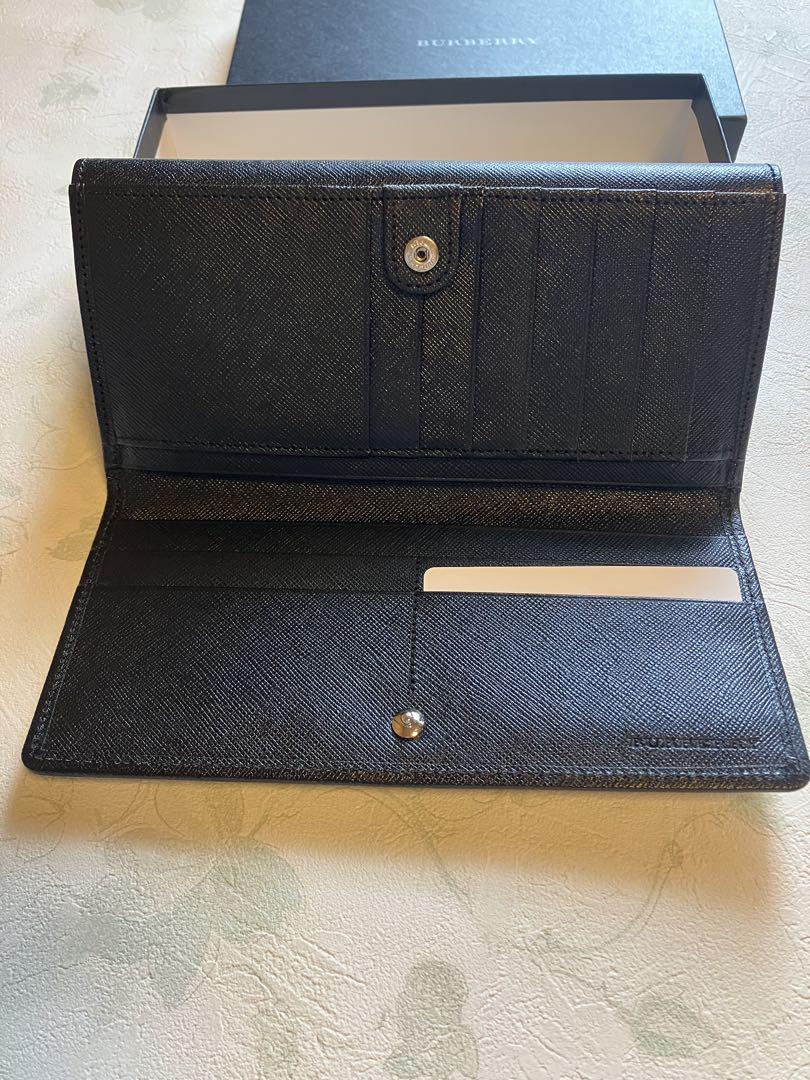 BURBERRY チェック柄 レザー 長財布 箱付き