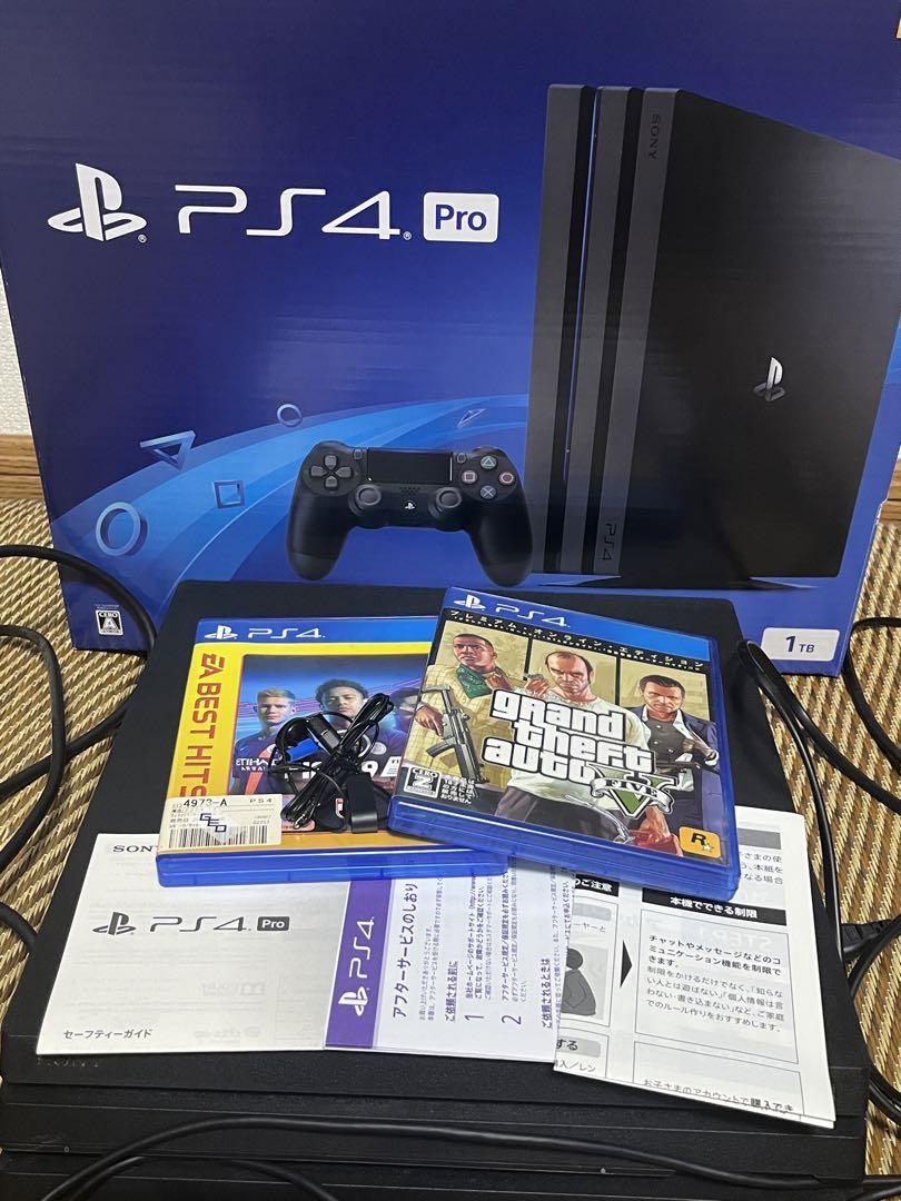 PlayStation4 Pro ジェット・ブラック 1TB ソフト付き! 画像1