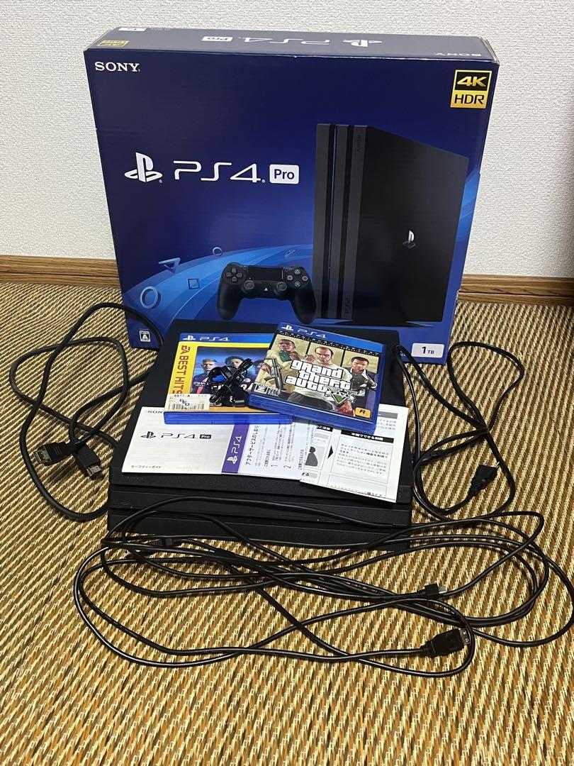 PlayStation4 Pro ジェット・ブラック 1TB ソフト付き! 画像2