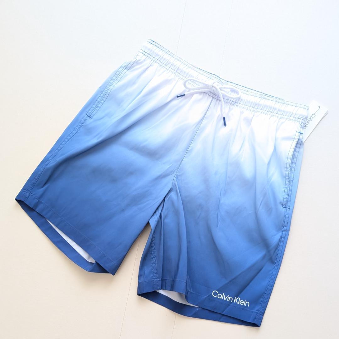 【新品未使用】Calvin Klein 水着 スイムウエア ブルー M