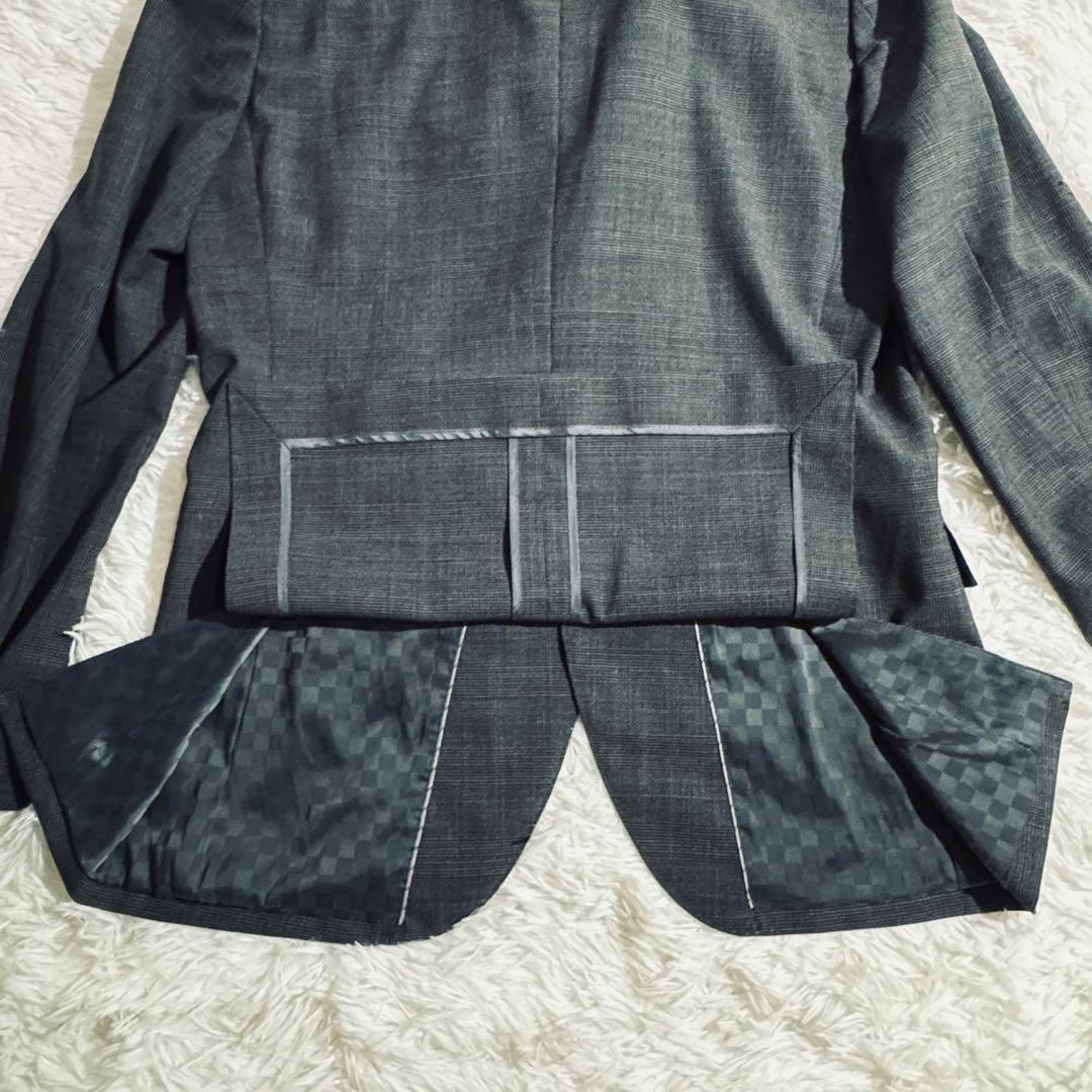 美品✨レミュー アオキ ビジネススーツ セットアップ 3ピース グレンチェック