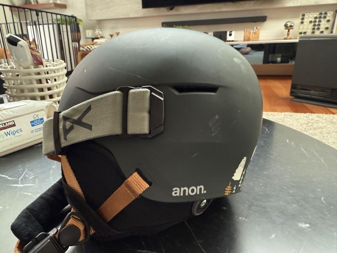 anon、キッズ、ゴーグル付きヘルメット、サイズS/M