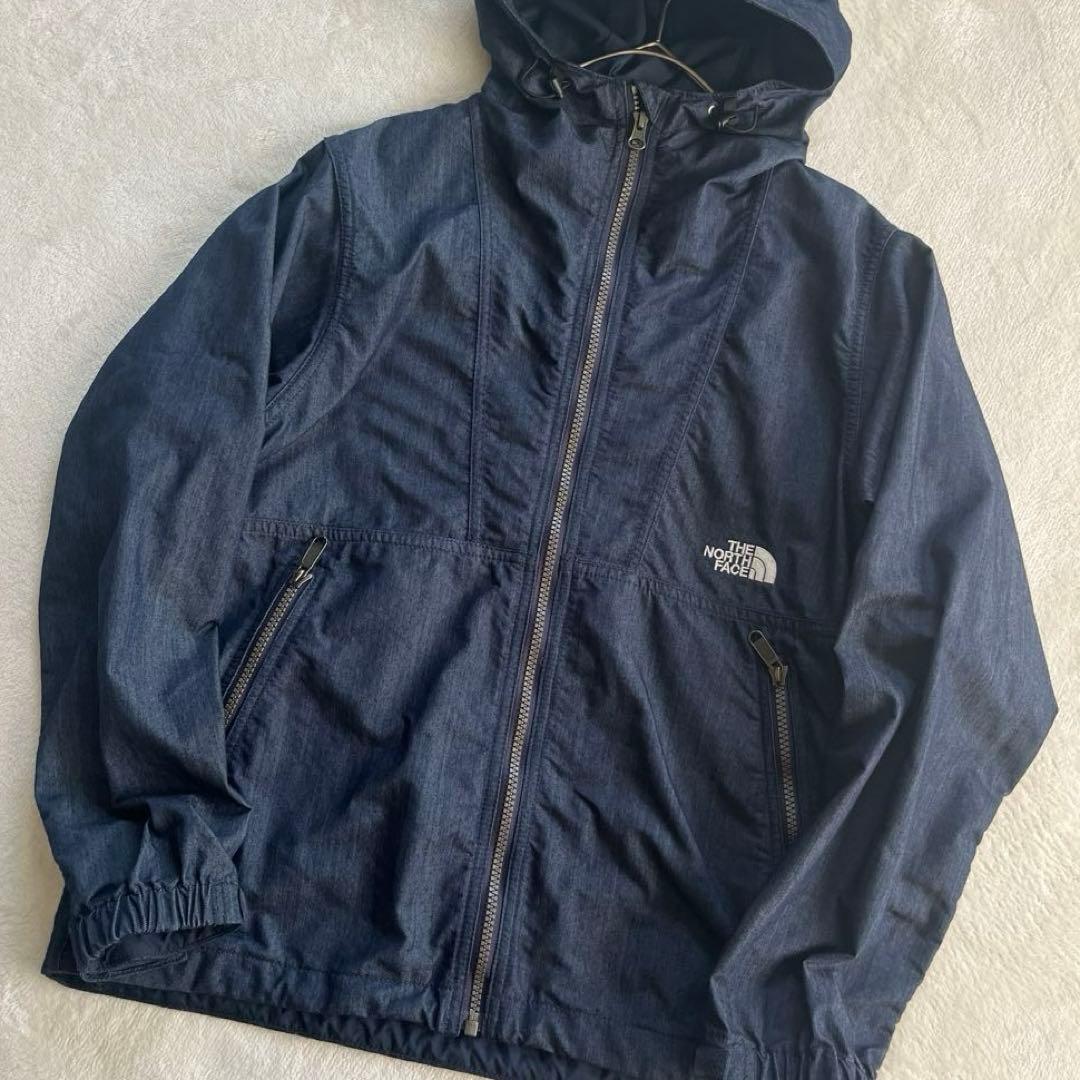 ザノースフェイス ナイロンジャケット　インディゴ　デニム　パーカー フーディ