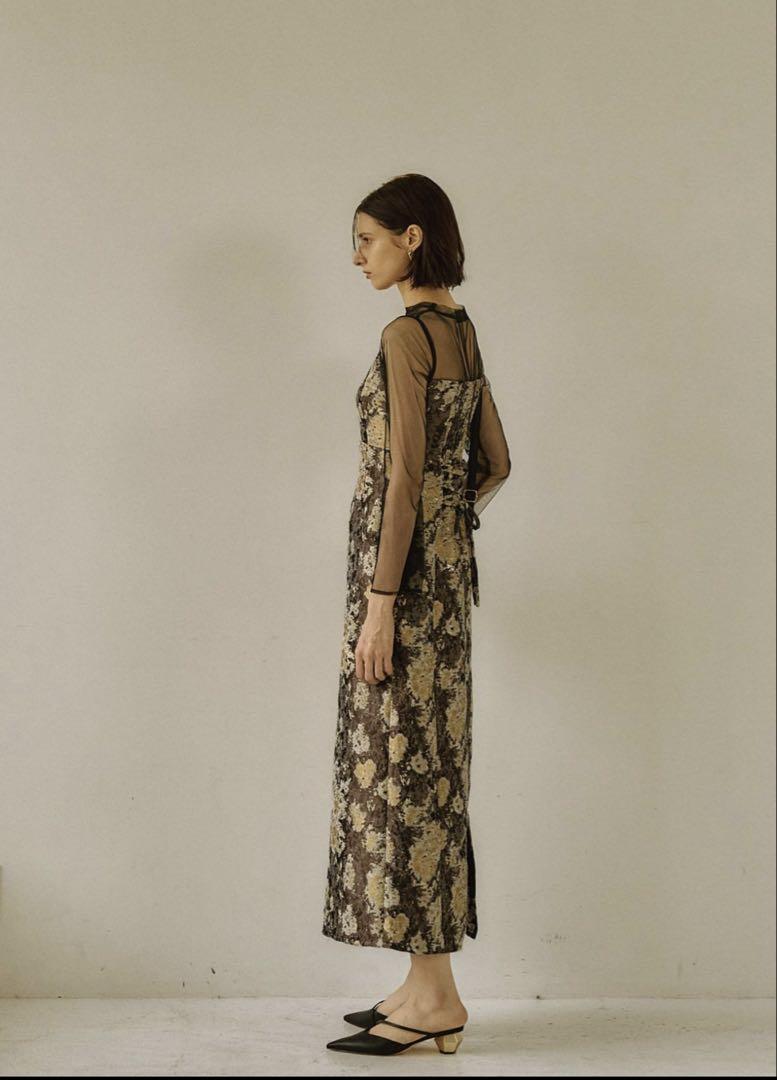 Meandering Jacquard pencil dress / リルアー