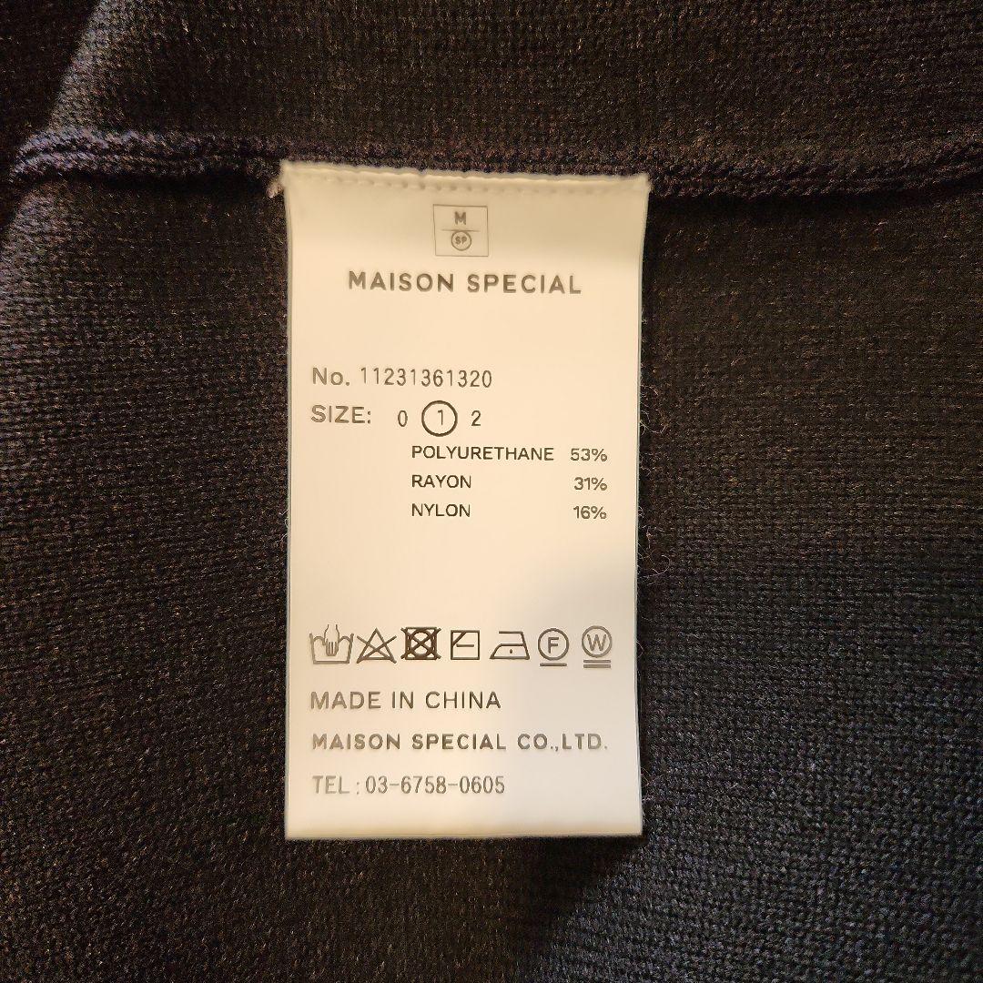 MAISON SPECIAL ハーフジップ ニットポロシャツ