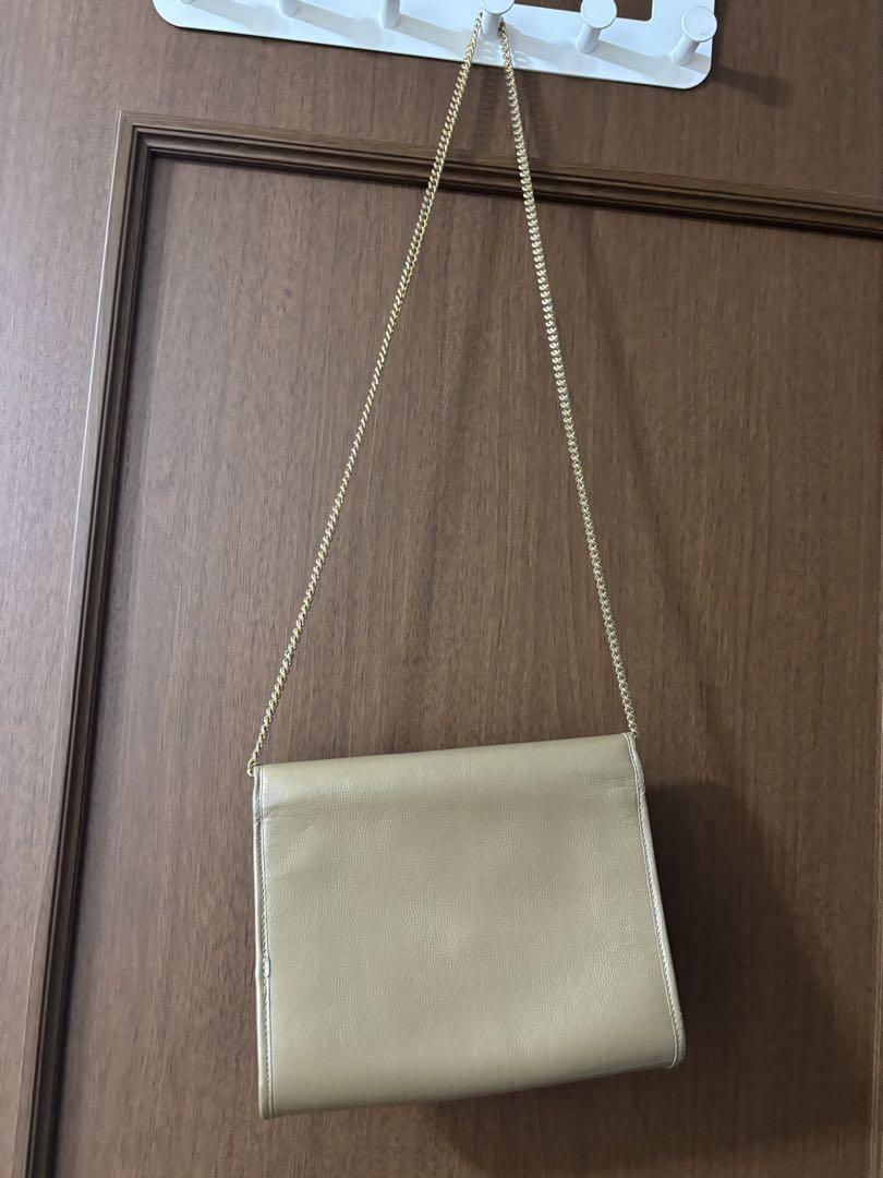 Dior ベージュ クラッチバッグ ゴールドチェーン