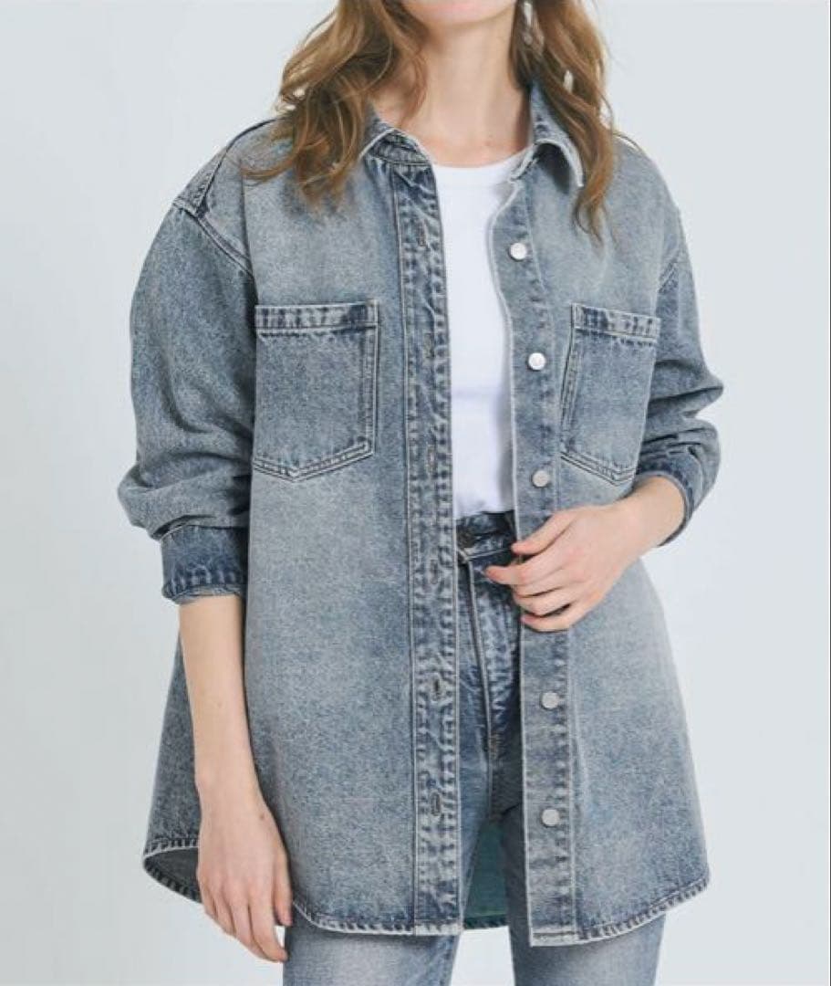 【新品未使用】coca オーバーサイズデニムジャケット　ライトブルーM