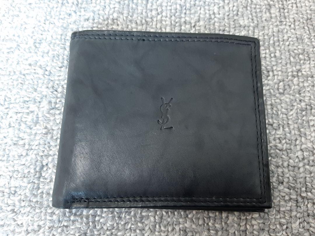 Yves Saint Laurent サンローラン 財布 二つ折 ブラック