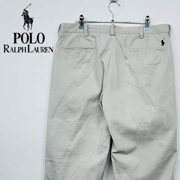【90s 古着】ポロ ラルフローレン スラックス チノパンツ ベージュ 34