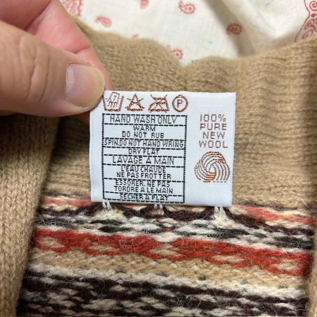 スコットランド製 Jamieson's ショールカラー ウールニットベスト
