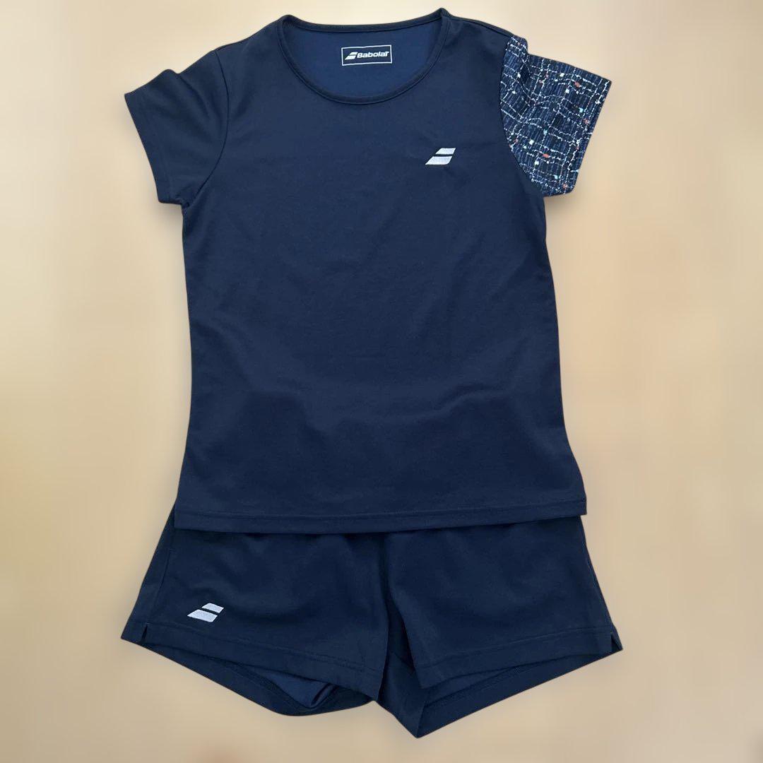 Babolat テニスウェア セット XL ネイビー バボラ ネイビー テニスウエア上下セット レディース M - メルカリ