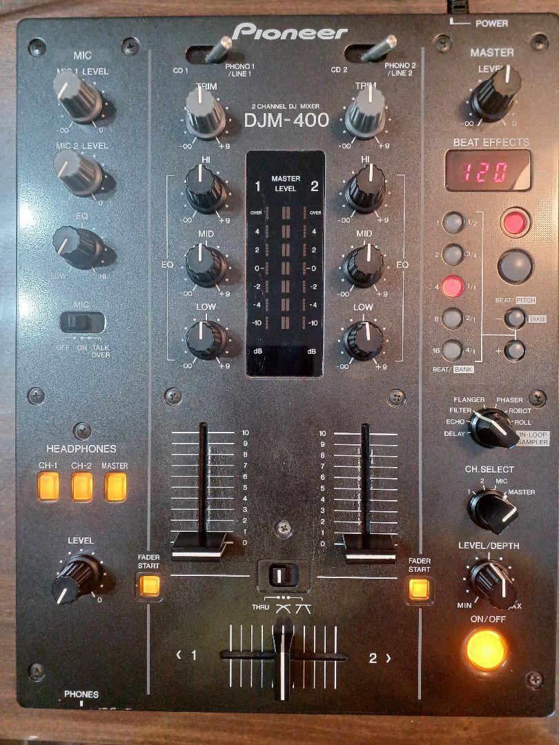 Pioneer DJ DJM-400 Black 2-channel Effects Audio Mixer