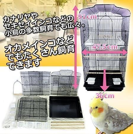 大人気 黒 大型 鳥かご 鳥カゴ 鳥小屋 鳥籠 バードゲージ ケージ 複数飼い Amazon | Barkolau 鳥かご 鳥 ケージ バードケージ 大型 鳥籠