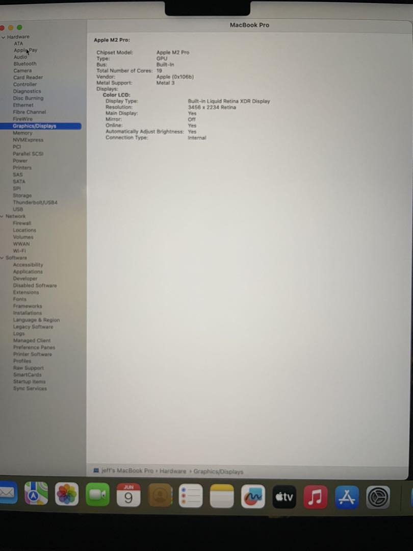 Apple MacBook M2 Pro 16インチ 1TB
