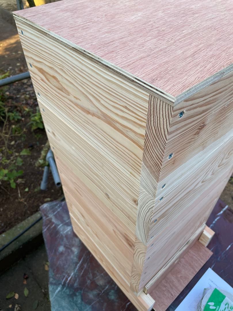 日本蜜蜂重箱式巣箱ハニーズハウス!五段セット!送料無料! 日本蜜蜂重箱式巣箱ハニーズハウス!五段セット!送料無料!