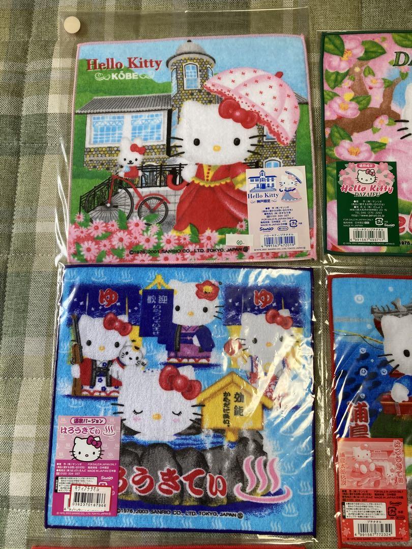 【税込?送料無料】 ご当地キティ プチタオル セット9まい A【未使用】ハローキティ タオル・ハンカチ