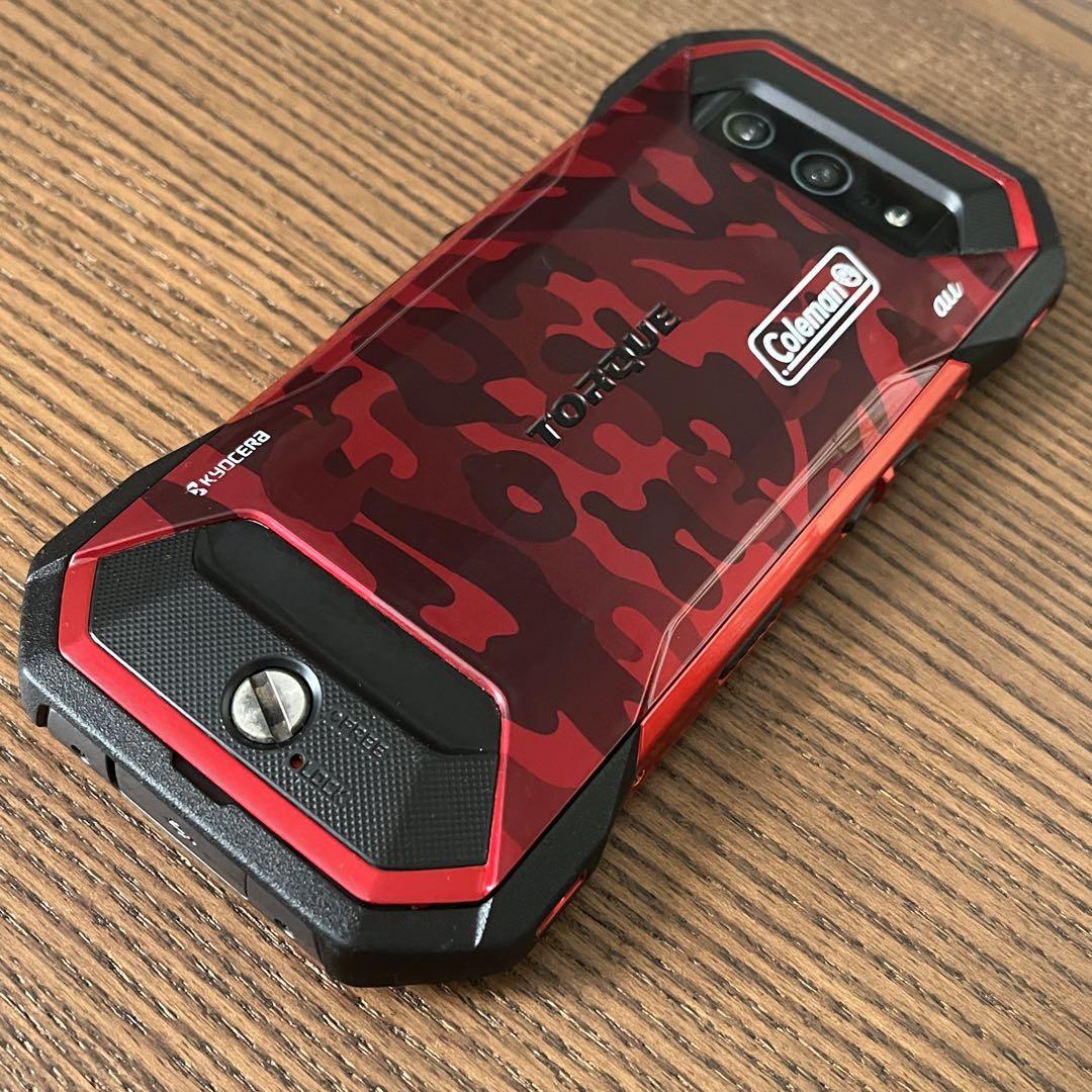 美品 au TORQUE 5G 128GB KYG01 レッド コールマン 本体
