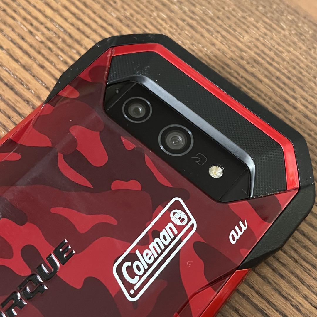 美品 au TORQUE 5G 128GB KYG01 レッド コールマン 本体