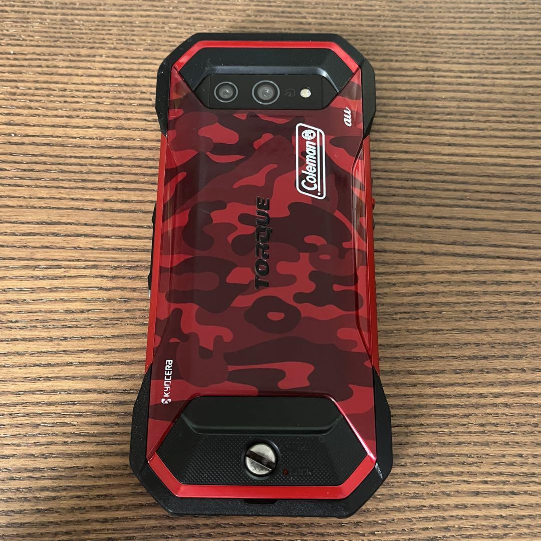 美品 au TORQUE 5G 128GB KYG01 レッド コールマン 本体
